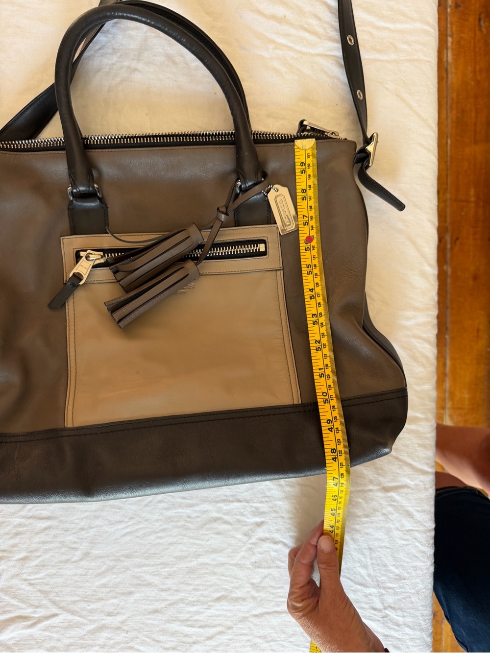 Women’s Coach Legacy Rory Satchel Two Tone Style # 19902 - Picture 11 of 16